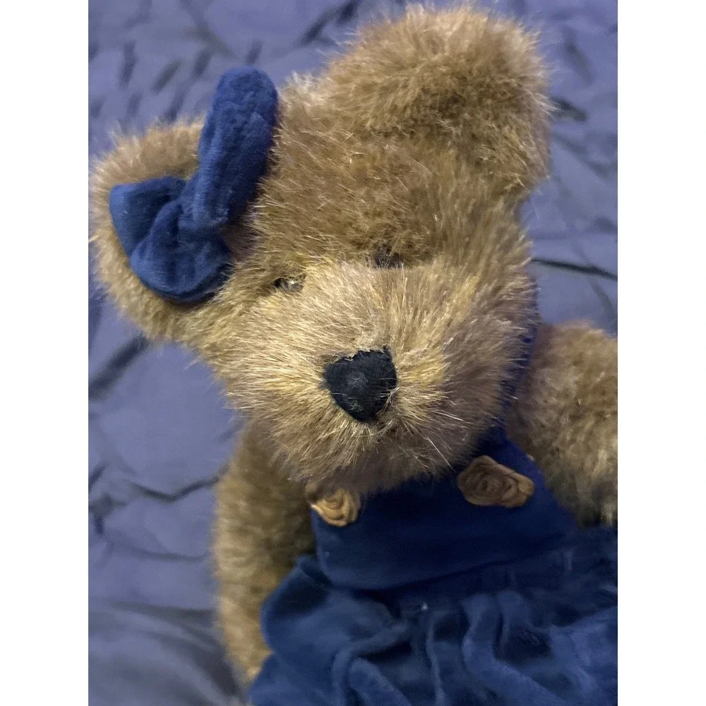 The Boyds Collection Ltd Plush Teddy Bear Blue Velvet‎ Dress Stuffed Animal 10